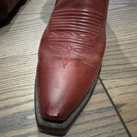 Red Lucchese Women's Cowboy Boots - Picture 7 of 8